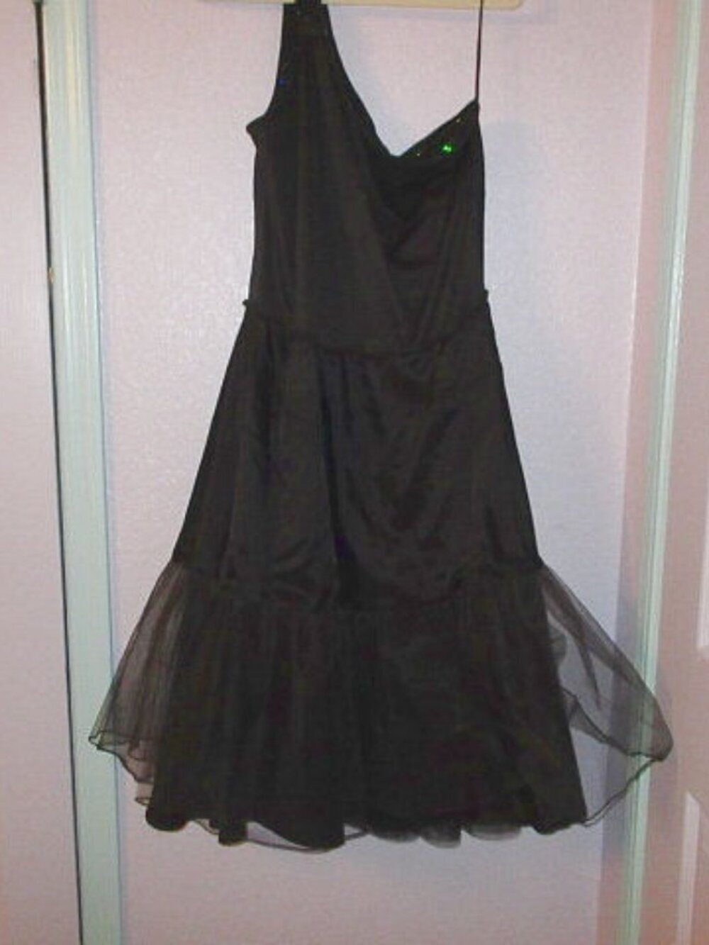 Vtg 90s Y2K Torrid Glitter Tulle Dress Size 14 Iridescent Midi Whimsigoth Fairy - Picture 12 of 13